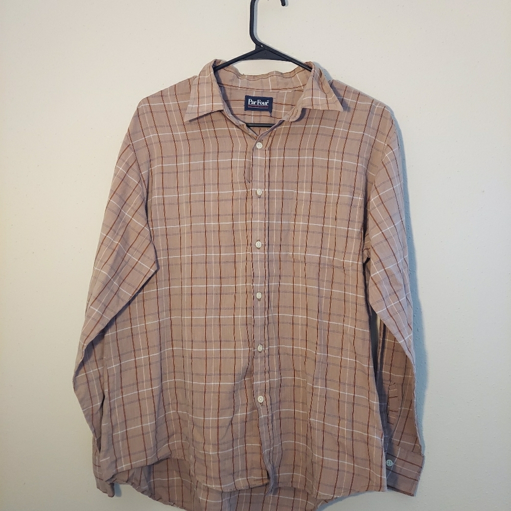 Par Four Plaid Button Down
